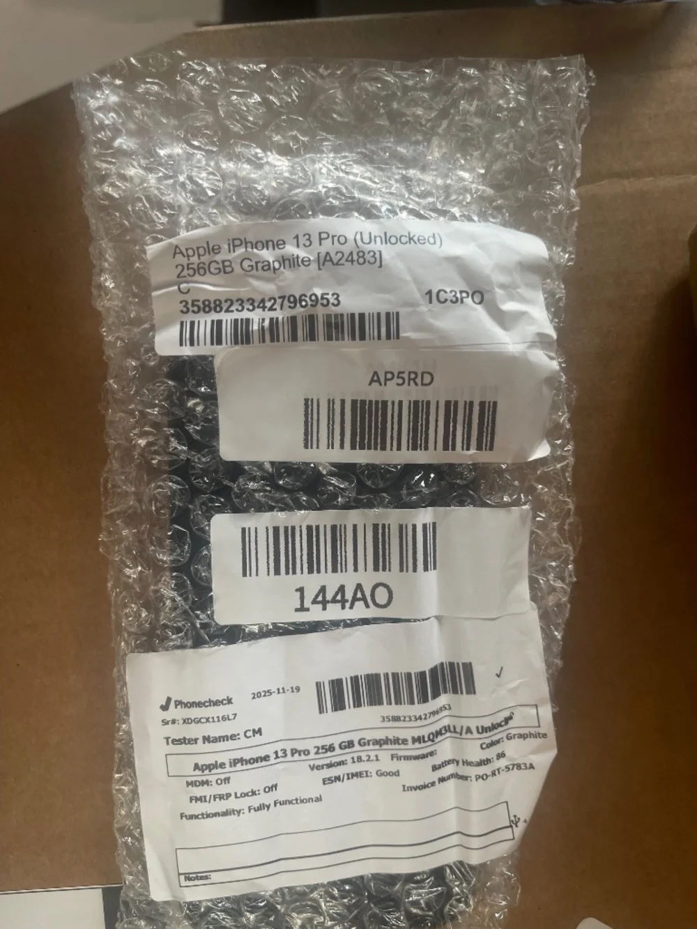 Apple iPhone 13 Pro unlocked 256GB Graphite